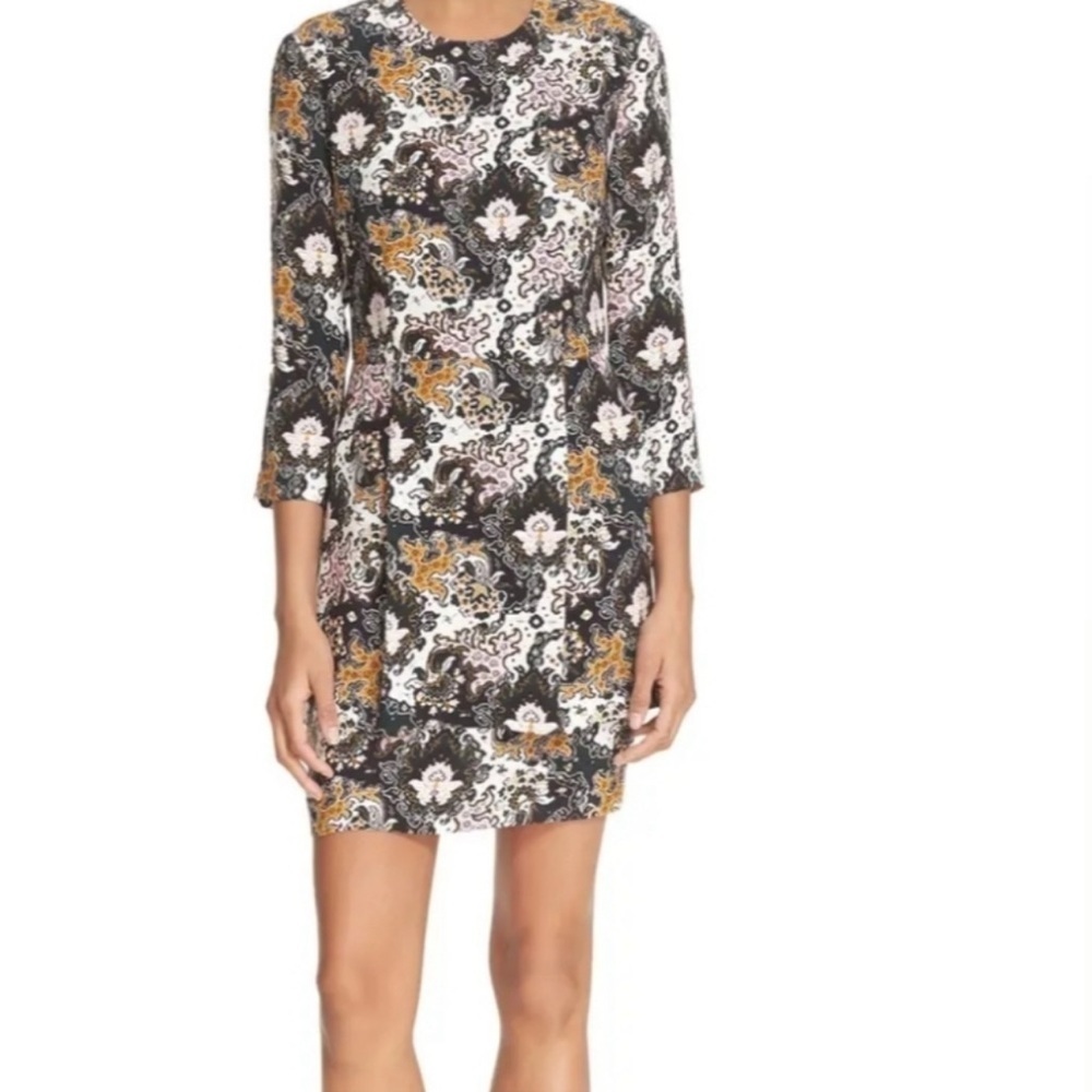 A.L.C. Black Round Neck Lined Knee Length Dress Size 2 - Picture 2 of 15